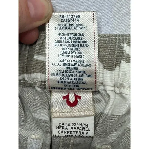 True Religion Women's Gray White Camouflage Jogger Pants - Size XS (26x26) - Picture 5 of 6